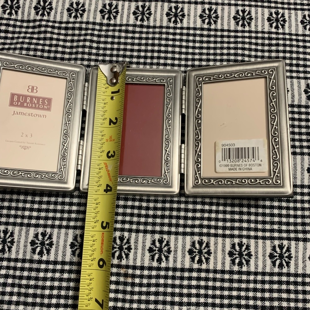 Burnes of Boston Silver and Cream Triple Frame - Picture 2 of 3